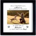 KCRasan Pet Memorial Picture Frame, Sympathy Loss Gift, Dog Cat Remembrance Keepsake Tribute (8x8-Black)