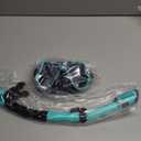 Greatever Dry Snorkel Set,Panoramic Wide View,Anti-Fog Scuba Diving Mask,Professional Snorkeling Gear (Adults, Black Green)