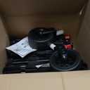 46" L Collapsible Foldable Extended Wagon, 500LB Weight Capacity with 280L Heavy Duty Folding Cart,Utility Wagon with All-Terrain Beach Wheel & Drink Holders,Black