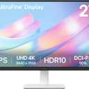 LG 27US500-W Ultrafine Monitor 27-Inch 4K UHD (3840x2160) HDR10 IPS Borderless Design Reader Mode Flicker Safe Switch App HDMI DisplayPort - White