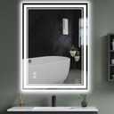 24 x 32'' LED Mirror for Bathroom Anti-Fog Bathroom Mirror Dimmable 3 Colors Memory Function Bathroom Mirror with Lights Vanity Mirror Switch/Plug in Wall Mounted Home Decor Horizontal/Vertical