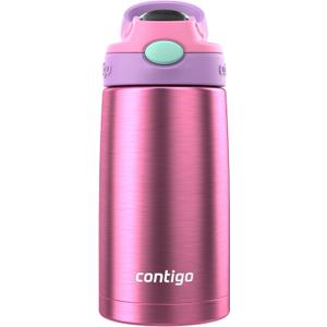 Contigo Autospout Water Bottle with Straw 13 oz Azalea/Pansy (12.5 Ounces)