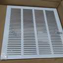 EZ-FLO 16 x 16 Inch (Duct Opening) Return Air Vent Cover for Wall or Ceiling, Solid Steel Return Air Grille, HVAC Vent Cover, White, 61641