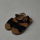 Soda CHESTER ~ Women Flat Sandals Flatform Ankle Buckle Criss Cross Band Straps Sandals Shoes 8.5, Black