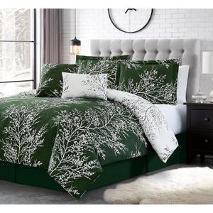 Spirit Linen 5 pcs Twin Comforter Set - Cozy Deep Sleep Microfiber Bedding Comforter Sets with Foliage Designed - Twin Bedding Sets with Pillow Shams (Hunter, Twin)