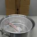 Veralune 10QT Outdoor Fish Fryer Kit, Heavy-Duty Aluminum Pot & 10QT Basket with Syringe, fixing rod, thermometer Cooking Chicken Wings, Seafood, French Fries
