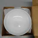 Corelle 4-Pc Meal Bowls Set Service for 4, Durable and Eco-Friendly 9-1/4-Inch Glass Bowls, Compact Stack Bowl Set, Microwave and Dishwasher Safe, White, 46 Ounces