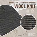 MIG4U Beanie Hat Wool Knitted Fleece Lined, Warm Soft Coral Thick Cuffed Beanie Cap, Classic Double-Layers Winter Hat (Gray)