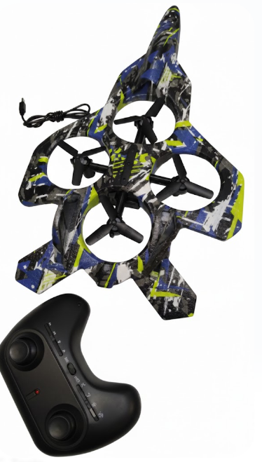 Foam Remote Control Airplane Drone for Kids Ages 8-12, Remote Control Jet with Lights, 360 Flips, Auto Hover, Headless Mode, One-Key Take Off & Landing, Outdoor Flying Toy Gift for Boys