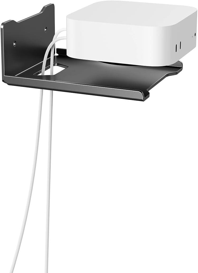 Heavy Duty Steel Floating Shelves, Wall Mounted Shelves for Mini Speaker,Mini Cable Box, Space-Saving Storage Shelf for Living Room, Bedroom & Office (1PCS 5.7" x 4.72")