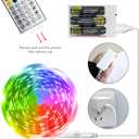 RUISHINE Battery Operated LED Strip Lights 32.8ft, Battery Powered Led Strip Lights for Bedroom Color Changing APP Remote, USB Led Lights for TV, Room, Kitchen, Party
