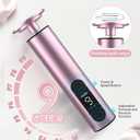 Electric Foot Callus Remover - 9-Speed Adjustable, Callus Remover for Feet with LED Display, Rechargeable & Wireless Pedicure Tools for Dead Skin (Pink)