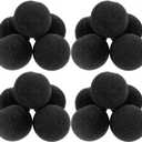 Amosfun 20Pcs Black Sponge Clown Nose Props 1.96 Inch Large Size Cosplay Nose Party Costume Accessory Magician Stage Performance Props