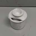 Butter Crock with Lid, Soft Spreadable Butter keeper, Marble French Butter Keeper to Leave On Counter, Butter Dish, Home and Kitchen Decor for Countertop (White Grey, Large)