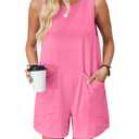 VUTRU Rompers for Women Summer Short Jumpsuits Casual Loose Fit Maternity Romper Comfy Cotton One Piece with Pockets S