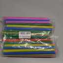 200 Pcs Jumbo Smoothie Straws,Colorful Disposable Wide-mouthed Large Straw.