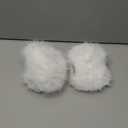 Women's Faux Fur Wrist Cuffs, Winter Fox Furry Wristbands, Fluffy Fur Cuff Bracelets, Arm Warmers (White)
