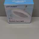 Socket Fan Light with Remote Control, 3 Colors 3000K-6500K Dimmable LED Light Bulb Fan Screw in Ceiling Fan for Bedroom, Kitchen, Storage Room, Closet, Wireless Small Ceiling Fans with Lights - White