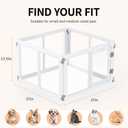 Clear Acrylic Dog Playpen with Door,23.6" Puppy Playpen,Easy Assemble Pet Fence for Puppies/Small Dog Play Pen Indoor (White, 23.6"&40", 4 PC(Transparent Sheet))