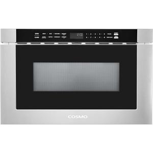 COSMO COS-12MWDSS-NH 24 in. Haven Collection 1.2 cu. ft. Built-in Microwave Drawer, Touch Controls, Defrosting Rack in Stainless Steel