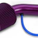 BARTOO 3'' Cold Air Intake Kit Aluminum Automotive Cold Air Intake Pipe Filter Induction Flow Hose Pipe Kit, Purple