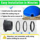 4 Inch PVC Bulkhead Fitting, PVC Bulkhead Fitting for Pools, Rain Barrels, Aquariums, Water Tank
