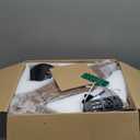 Ceiling Fans with Lights, 51 inch Modern Low Profile Ceiling Fan with Light and Remote App Control, Flush Mount, Quiet DC Reversible, Dim Led Ceiling Fan 6 Blade Softer Wind Indoor/Outdoor Patio Brown