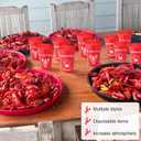 Honeydak 24 Pcs Crawfish Boil Cups 12 oz Disposable Plastic Lobster Cups Bulk Crawfish Boil Party Supplies Seafood Party Favors Lobster Feast Birthday Table Decorations, Red