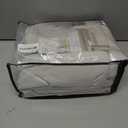 Pinch Pleated Blackout 102 Inch Curtains 70 Inch Wide Linen Dual Layer Soundproof Farmhouse Bedroom Window Curtains for Living Room Cream Natural Hooks Rings Back Tab 100% Black Out Drapes 1 Panel