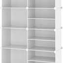 AWTATOS Closet Organizer 8 Cube Storage Shelves Closet Clothes Organizers and Storage Stackable Cubby Shelving for Closet Bedroom Living Room Office White