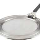 Circulon Tools and Gadgets Universal Splatter Guard Mesh Grease Cover for Pots and Pans Protects Stove, Countertop, and Kitchen from Oil when Frying, 13 Inch Splatter Guard - Stainless Steel