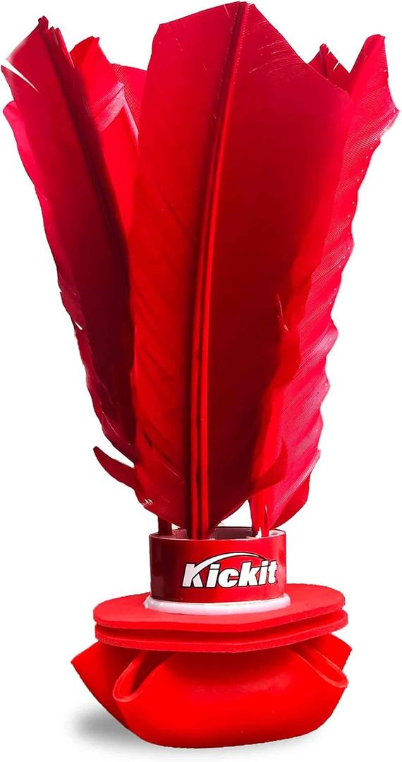 Kickit | The Original Birdie Soccer Trainer | Play Outdoors, Indoors or Backyard, Beach or Tailgate, All Ages Fun & Travel Friendly (Red)
