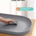 COMOMY Baby Changing Pad for Dresser - Wipeable Changing Pad with Restraining Belt, Waterproof, Soft, Lightweight and Portable, Easy to Clean for On The Go Diaper Change, Grey