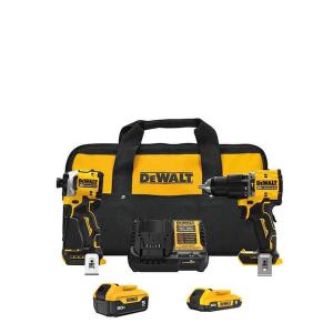 DeWalt ATOMIC 20V MAX Lithium-Ion Cordless 2-Tool Combo Kit with 5.0 Ah and 2.0 Ah Batteries, Charger and Kit Bag
