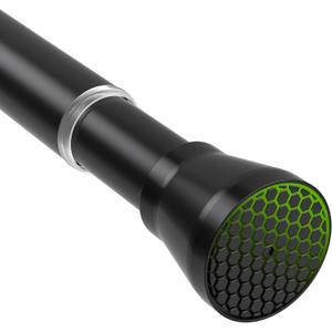 Tension Curtain Rod 30 to 64 inch Adjustable Curtain Rod No Drilling Black Shower Expandable Spring Tension Rod Pressure Spring Curtain Rods for Windows