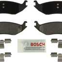BOSCH BE967H Blue Ceramic Disc Brake Pad Set with Hardware - Compatible with Select Chrysler Aspen; Dodge Durango, Ram 1500, Ram 1500 Van; Ram 1500, Ram 1500 Classic; REAR