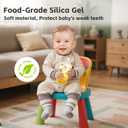 [3 Packs with Case] Food Pouch Topper No Spill No Squeeze Baby Food Pouch Topper Anti Spill Softsip Food Pouch Tops for Baby Toddler Food Pouch Toppers No Spill (Translucent with Case)