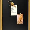 OKYDOKY Arch Chalkboard; 19 x 31 Framed Arched Ornate Vintage Magnetic Chalkboard, Gold Pine Wood Fram, Ideal as a Motivational Vision Board or Wall Organizer