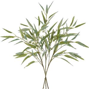 Melorca&Guilla Artificial Plants,3PCS 39" Green Fake Eucalyptus Stems,Faux Branches for Vase,Greenery Stems Artificial Branches for Shop Garden Office Home Dcor (3, Green Eucalyptus)