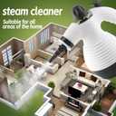 15-in-1 Multipurpose Steam Cleaner, 1050W Handheld Steamer & Steam Mop with 16-Piece Kit, 350ML Tank, 30s Fast Heat-Up for Floors, Windows, Cars, Bathroom, Grills, Sofa Cleaning(White)
