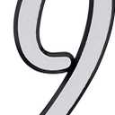 HIllman 841614 4-Inch Nail-On Reflective Plastic House Number 9 4 Pack