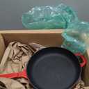 Lodge Enameled Cast Iron Skillet, 11-inch, Red