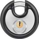 DAYGOS 3/8-Inch Shackle Outdoor Padlock with 3 Keys for Storage Unit (1 Pack, Rubber Bumper)