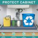 URMONA Waterproof Silicone Under Sink Mat 34'' x 22'' Shelf Liner for Kitchen and Bathroom, Cabinet and Counter Protector, Storage and Organizers, Litter Mat, Pet Cat Puppy Essentials(Brown)