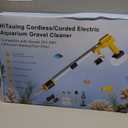 HiTauing Aquarium Gravel Cleaner, Cordless/Corded 6 in 1 Electric Fish Tank Vacuum Cleaner Compatible with Dewalt 20V Battery, 3 Adjustable Power, Automatic Water Change for Freshwater and Saltwater
