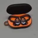 Skullcandy Push Play Active Wireless Earbuds, Bluetooth Headphones, Noise Isolating Fit, 34 Hrs Battery, Secure-Fit Over-Ear Hanger, Sweat Water Resistant, Microphone for iPhone Android - Black/Orange