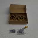 Ravinte 25 Pack Drawer Pulls 1-1/4 Inch Kitchen Cabinet Knobs Solid Brushed Brass Round Dresser Drawer Knobs Gold Dresser Knobs Drawer Knobs Simple Cabinet Hardware for Cupboard Drawer Pulls