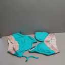 Women’s Aquamarine Blue Bikini With Colorful Accent Band XXL