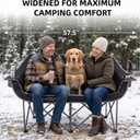 FAIR WIND Heated Oversized Camping Double Chair Padded Loveseat for Adults