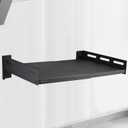 Stainless Steel Adjustable Wall Mount Shelf or Household Grade Wall Mount Shelf, Removable countertop, Stationary kit, Multifunctional Storage Rack (16"-23.6" Black)